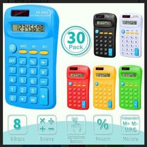 30 Pack Pocket Calculator Small Battery Powered Calculator Bulk Mini Size 4